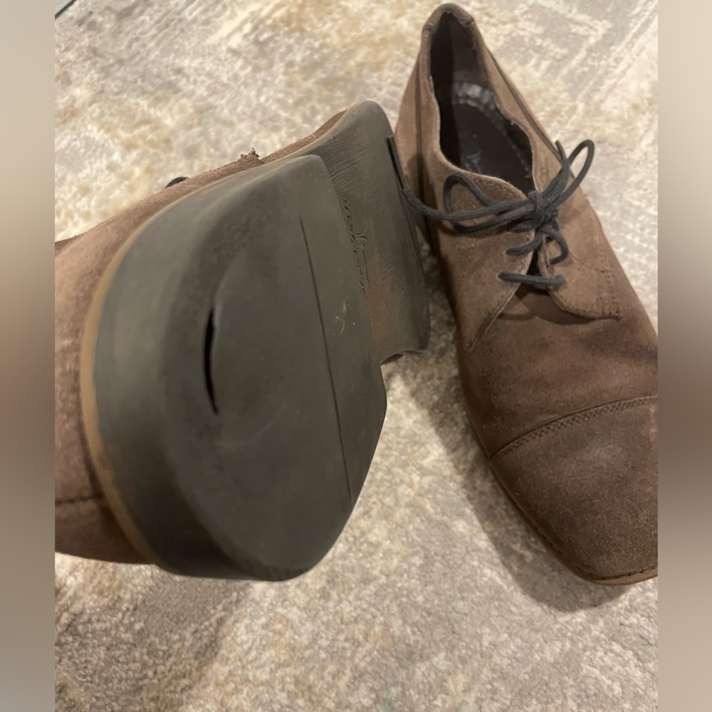 Marc Anthony Maivan Smoke Suede Upper Dress Shoes with Laces Brown Size 10 Med - Picture 9 of 9